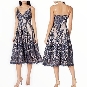 New Eliza J NWOT Embroidered Lace Spaghetti Strap Dress Size 6